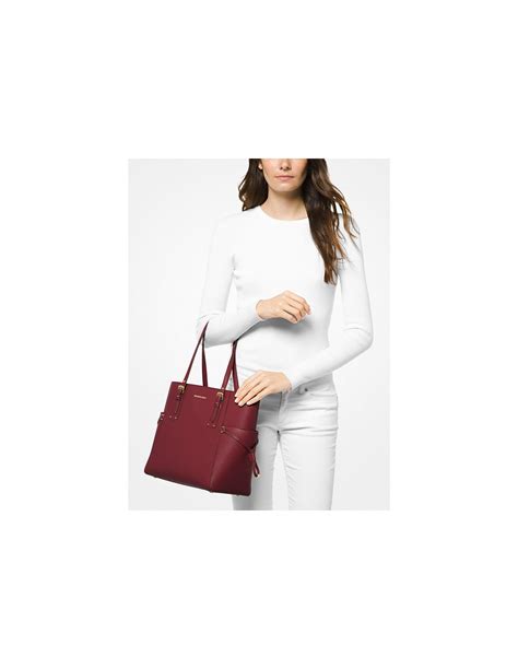 voyager truffle michael kors|Voyager Small Crossgrain Leather Tote Bag .